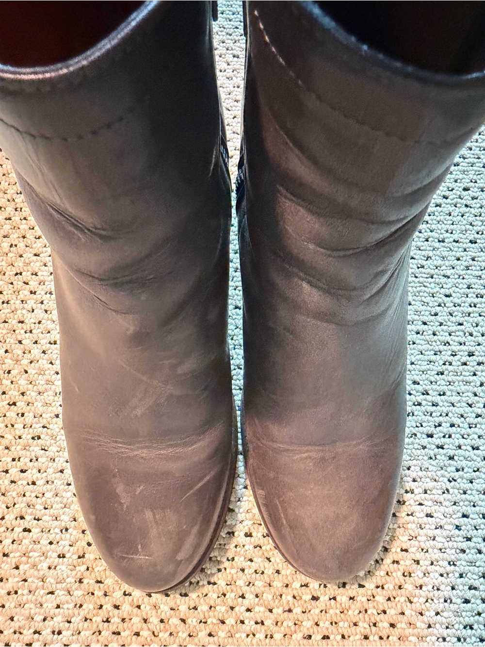 Frye Chocolate Brown Leather Ankle Booties